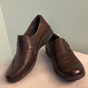 Earth Anise Shoes Slip-On Leather Bark brown 9B